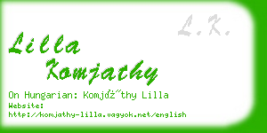 lilla komjathy business card